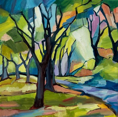 Sendero por el bosque lleno de vida de Maxine Shore