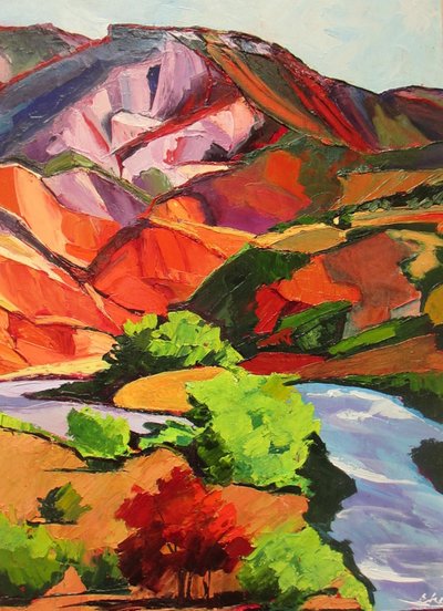 Un río de montaña lleno de vida de Maxine Shore