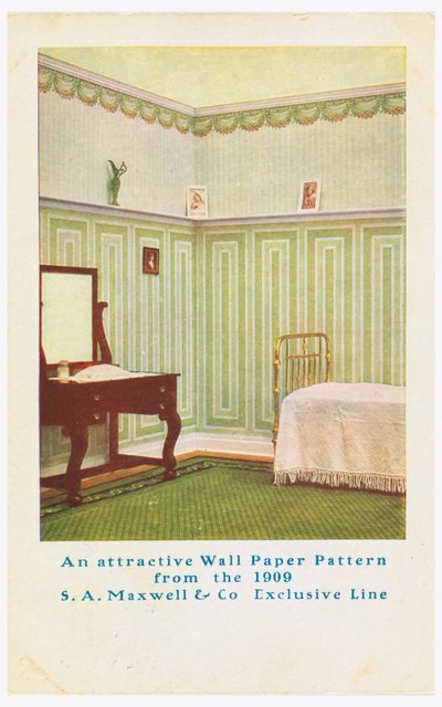 Tarjeta postal, anuncio de tarjeta comercial de Maxwell and Co. S.A.
