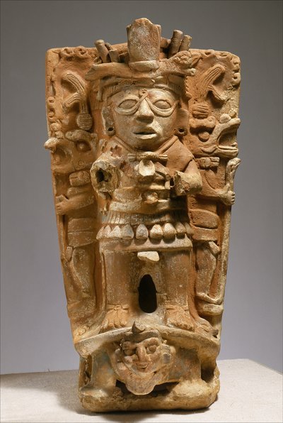 Soporte de incensario de México, mediados del siglo VII-IX (cerámica) de Mayan