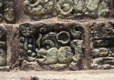 Glifo de la ciudad de Copán en la Escalinata Jeroglífica, Período Clásico Tardío (600-900) c.760 AD de Mayan