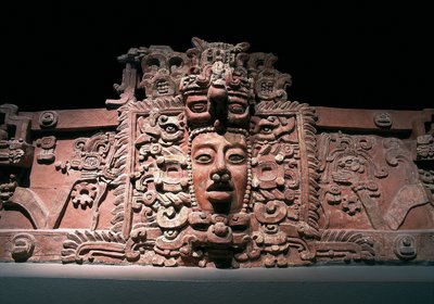 Dios sol Kinich Ahau, del Estado de Campeche, civilización maya, siglo VI-IX de Mayan