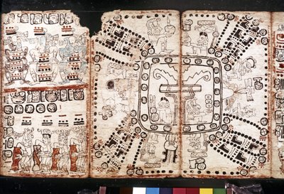 CIVILIZACIÓN MAYA: Códice Tro-Cortesiano, mediados del siglo XV (fibra de corteza vegetal) de Mayan Mayan