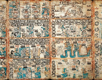 El Códice de Madrid, miniaturas pintadas de Mayan Mayan