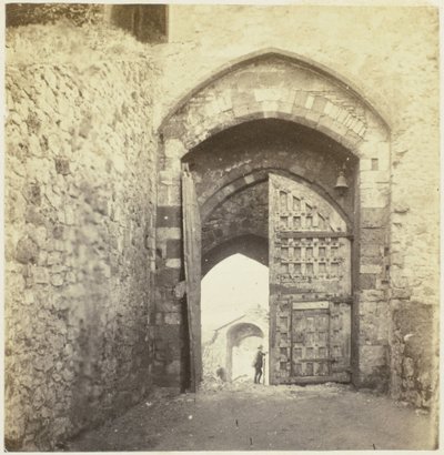Castillo Portaal van Carisbrooke Carisbrooke; Gateway (título en el objeto) de McLean and Melhuish