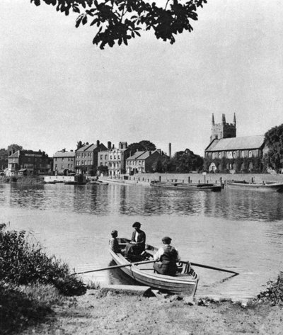 Ferry a través del Támesis hasta la posada London Apprentice, Isleworth, Londres, 1926-1927 de McLeish