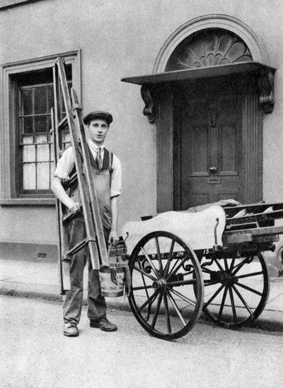 Limpiador de ventanas en Islington, Londres, 1926-1927 de McLeish
