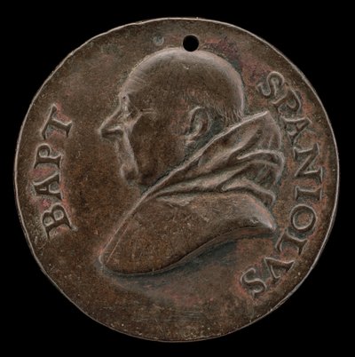 Battista Spagnoli de Mantua, 1447-1516, Poeta Carmelita [anverso], c. 1513 de Mea