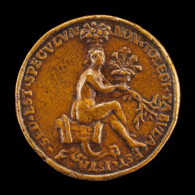 Mujer sentada en una silla de montar [reverso] de Medallist of 1518