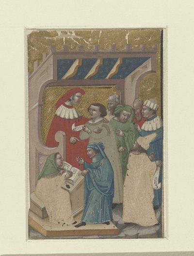 Escena en torno al fallo de un juez de Meester van 1346