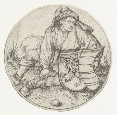 Agricultor con escudo en blanco de Meester van het Amsterdamse Kabinet