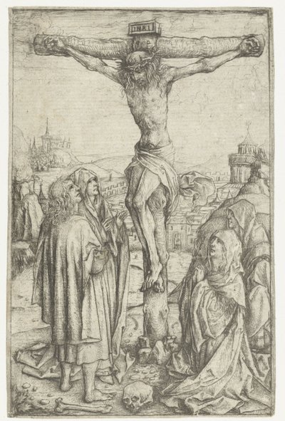 La Crucifixión con María y San Juan y Dos Santas Mujeres de Meester van het Amsterdamse Kabinet