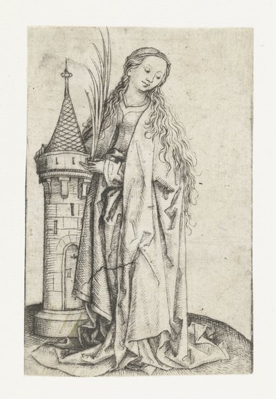 Santa Bárbara (versión grande) de Meester van het Amsterdamse Kabinet