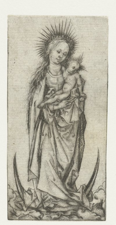 Madonna en la luna creciente de Meester van het Amsterdamse Kabinet