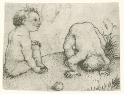 dos niños jugando Niños jugando (título de la serie) de Meester van het Amsterdamse Kabinet