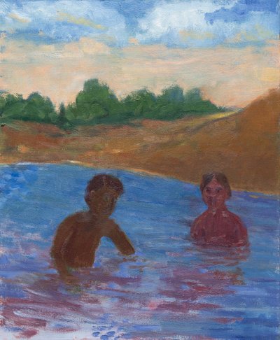 Evening Swim, 2017 (óleo sobre lienzo) de Megan Williamson