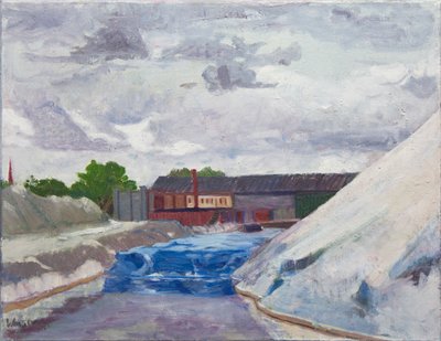 Presa de sal en el Cal Sag, 2014 (óleo sobre lienzo) de Megan Williamson