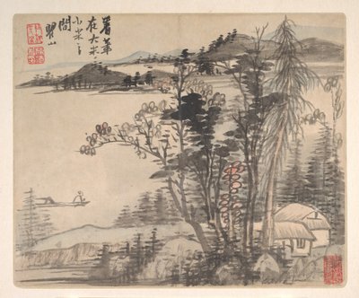 Paisajes después de los antiguos maestros, 1693 de Mei Qing