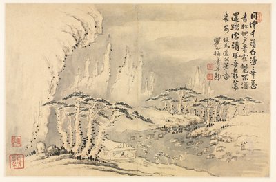 Paisajes en varios estilos después de los antiguos maestros de Mei Qing