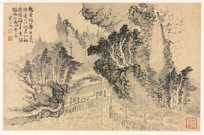 Paisajes en varios estilos después de los antiguos maestros de Mei Qing
