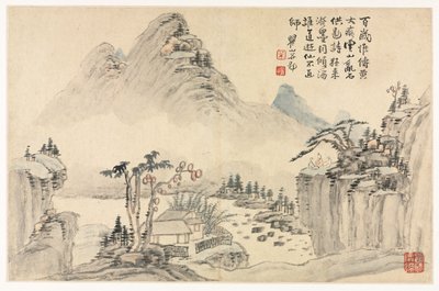 Paisajes en varios estilos después de los antiguos maestros de Mei Qing