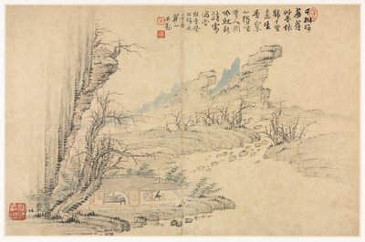 Paisajes en Varios Estilos después de los Viejos Maestros, 1690 de Mei Qing