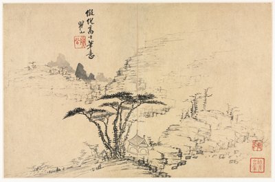 Paisajes en varios estilos después de los antiguos maestros, 1690 de Mei Qing