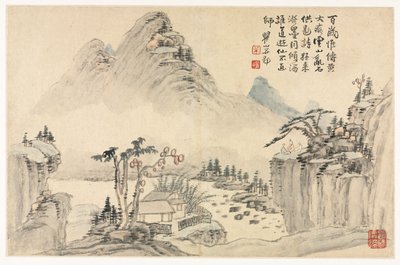 Paisajes en varios estilos después de los antiguos maestros, 1690 de Mei Qing