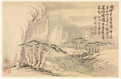 Paisajes en varios estilos después de los antiguos maestros, 1690 de Mei Qing