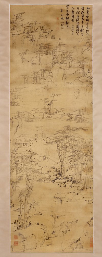 Paseando en un valle brumoso, 1649 de Mei Qing