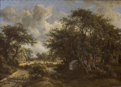 Un pueblo entre árboles de Meindert Hobbema