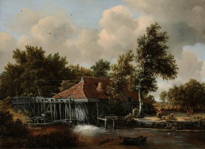 Un molino de agua de Meindert Hobbema