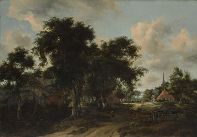 Entrada a un pueblo, ca. 1665 de Meindert Hobbema