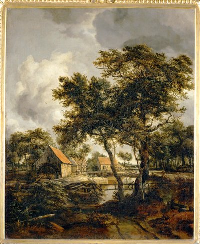 Le Moulin a eau - el molino de agua ... de Meindert Hobbema