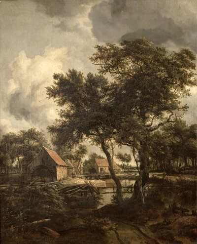 El molino de agua, c.1660 de Meindert Hobbema