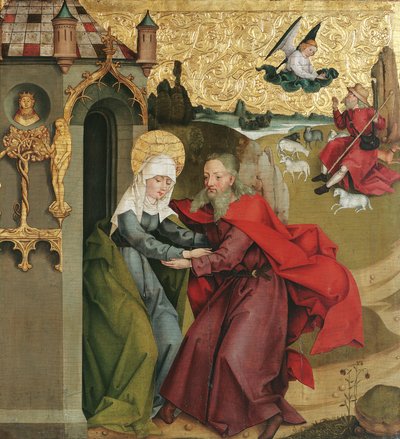 Encuentro de Joachim y Anna en el Golden Gate de Meister der Divisio Apostolorum