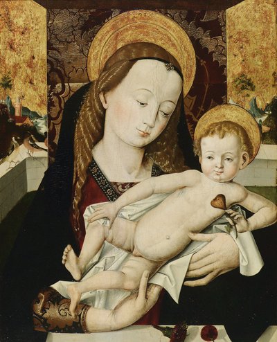 virgen y el niño de Meister der Habsburger
