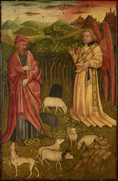 Mensaje del ángel a Joachim de Meister des Albrechtsaltars