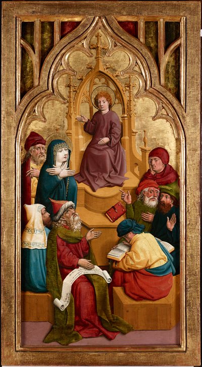 Jesús de doce años en el templo de Meister von Schloss Lichtenstein