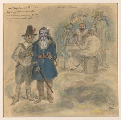 Paisaje con figuras en la orilla de un río de Melchior Küsel (I)