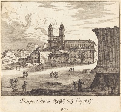 Vista de la ciudad de Melchior Küsel after Johann Wilhelm Baur