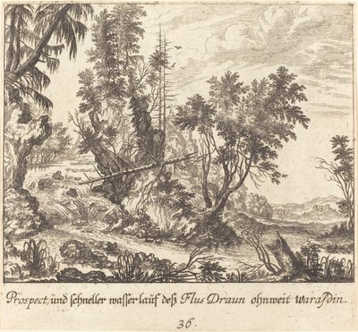 Río Draun de Melchior Küsel after Johann Wilhelm Baur