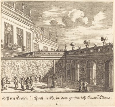 Jardín, Duque de Altems de Melchior Küsel after Johann Wilhelm Baur