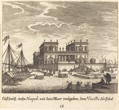 Palacio, Vice Re, Nápoles de Melchior Küsel after Johann Wilhelm Baur