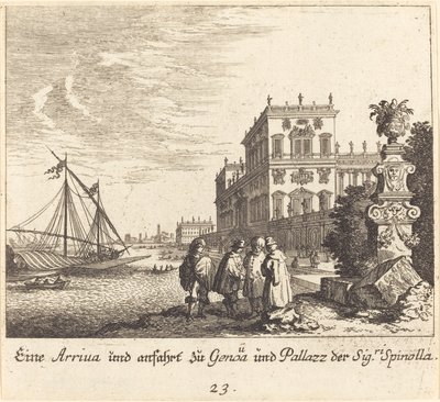 Palazzo Spinolla, Génova de Melchior Küsel after Johann Wilhelm Baur