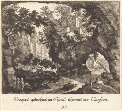 Paisaje Tiroles de Melchior Küsel after Johann Wilhelm Baur