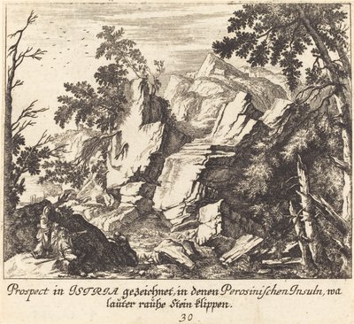 Vista en Istria de Melchior Küsel after Johann Wilhelm Baur