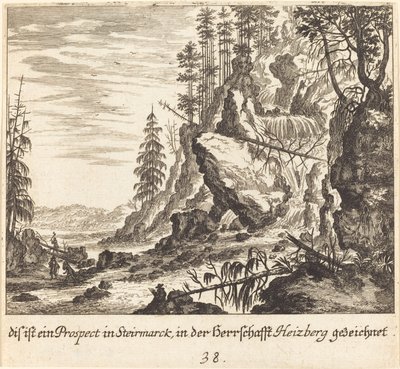 Vista en Stairmarck de Melchior Küsel after Johann Wilhelm Baur