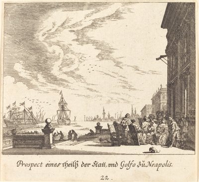 Vista del Golfo de Nápoles de Melchior Küsel after Johann Wilhelm Baur