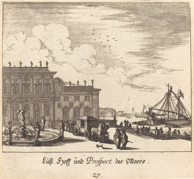 Vista de Meers de Melchior Küsel after Johann Wilhelm Baur